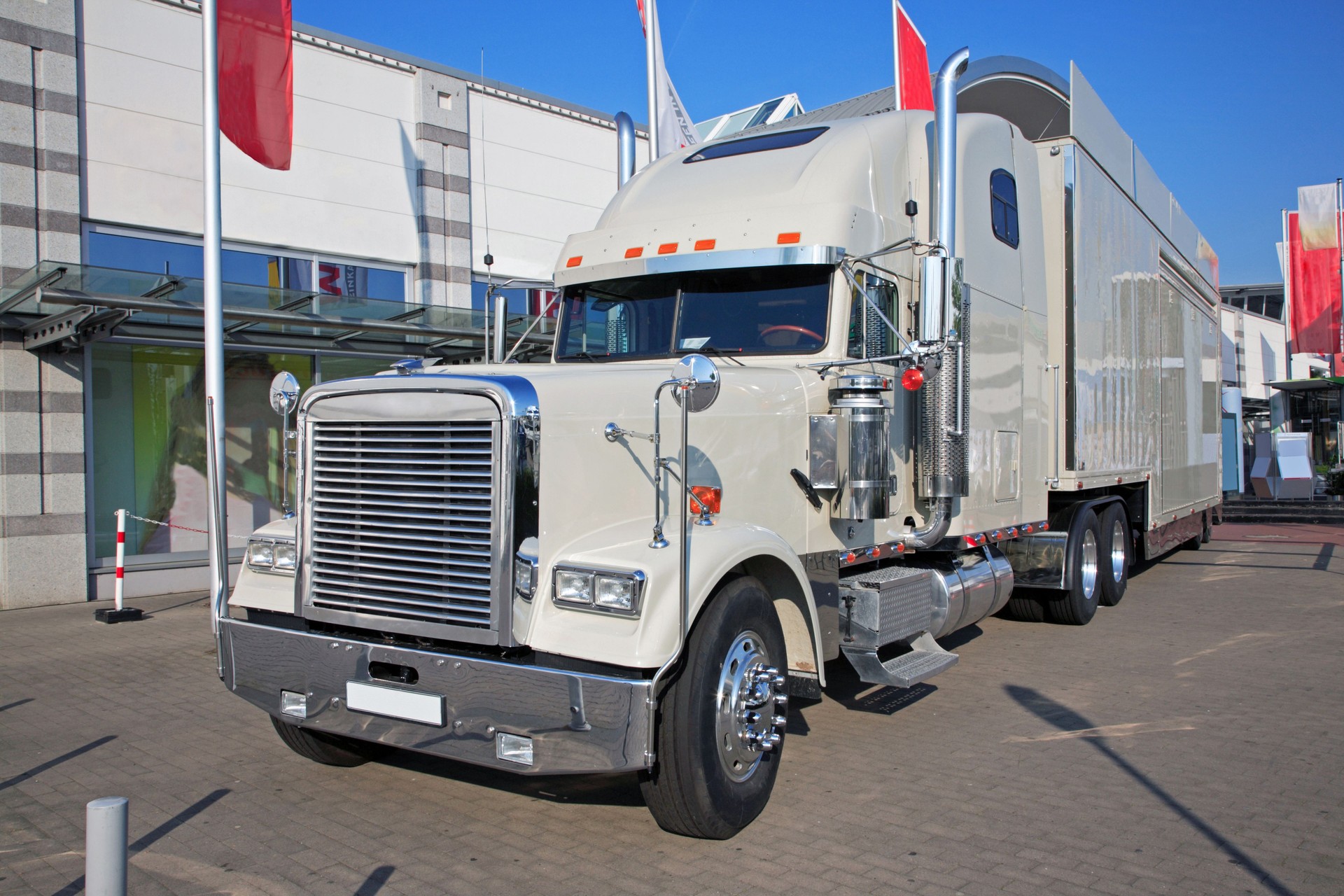 White truck.